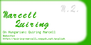 marcell quiring business card
